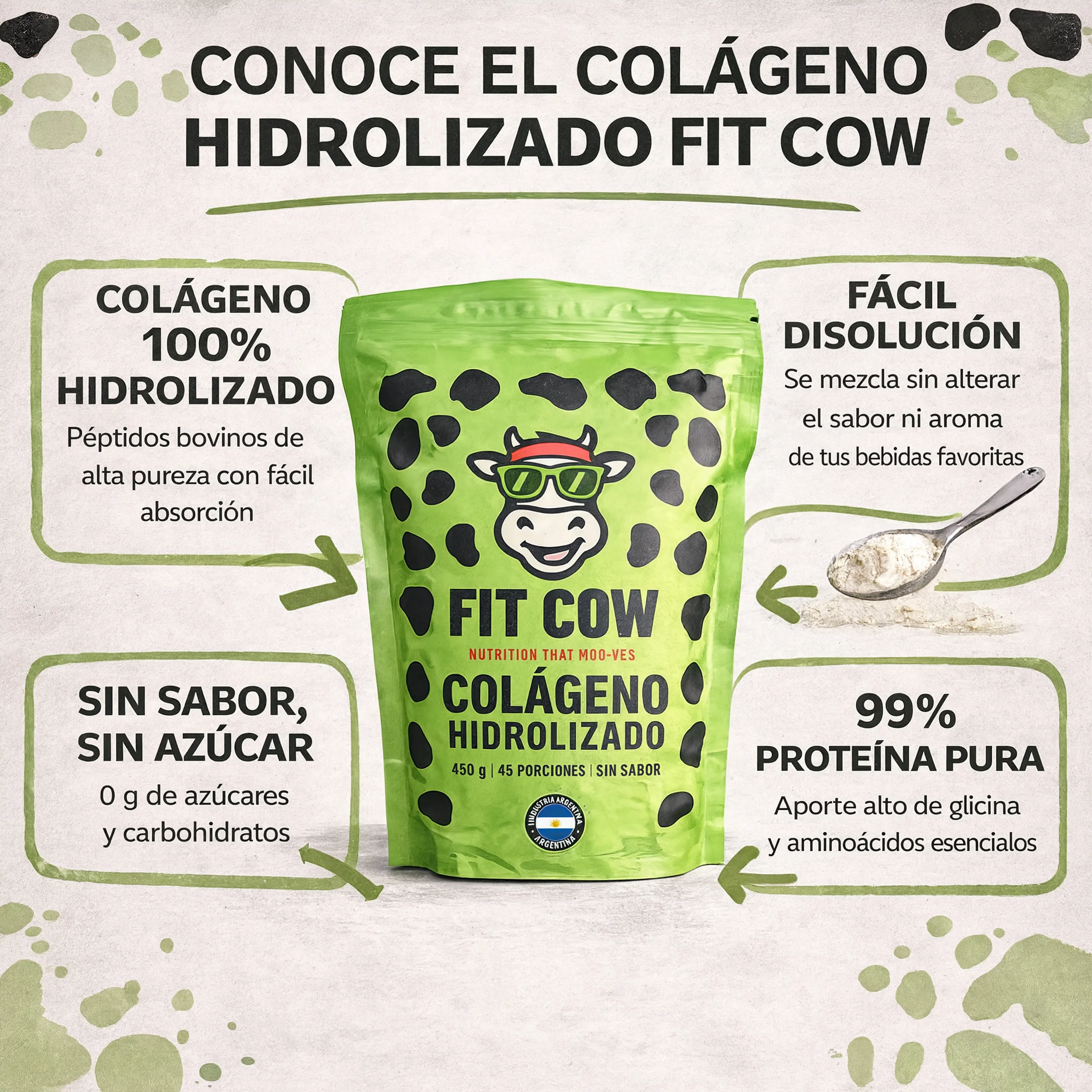 Colágeno Hidrolizado FIT COW 450 g