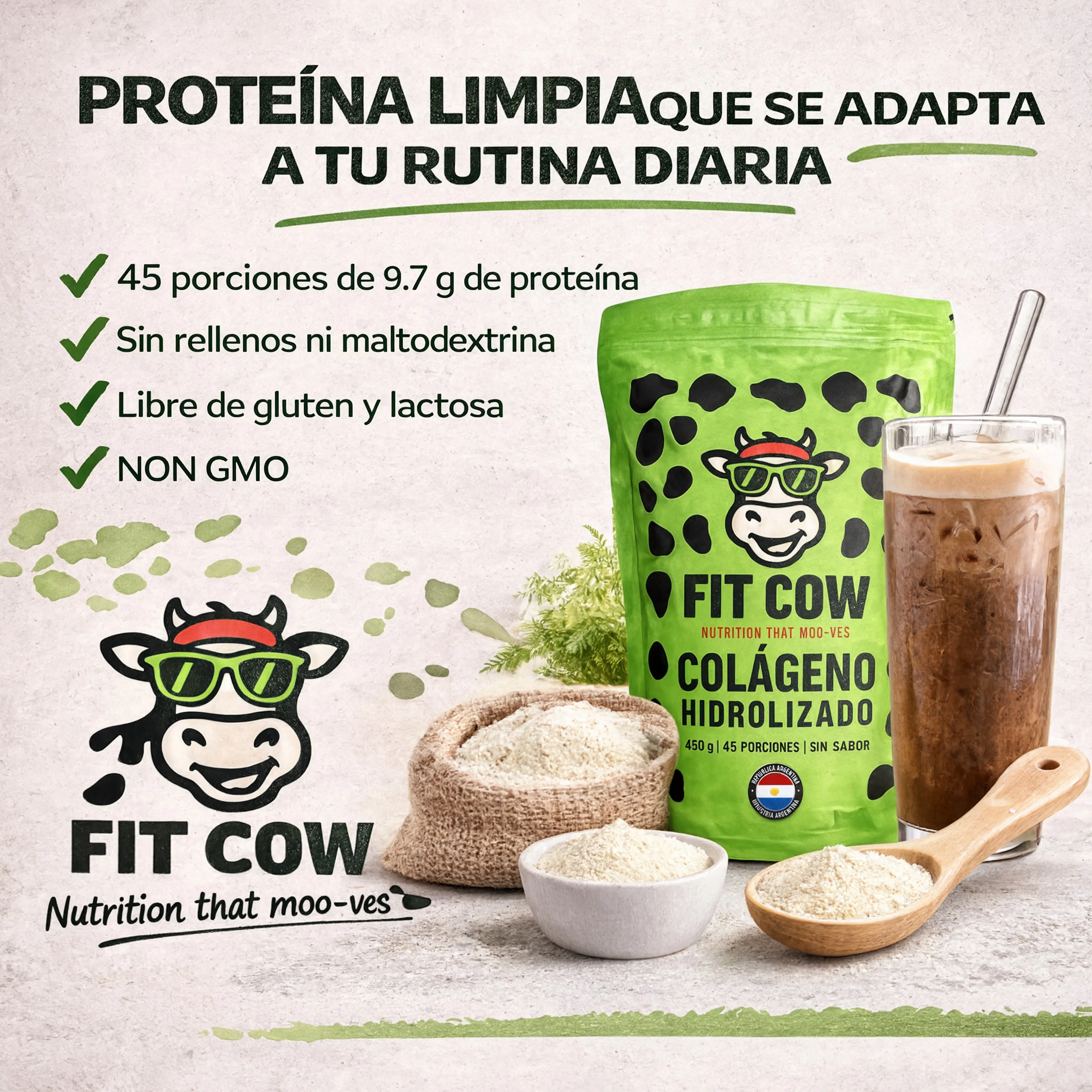 Colágeno Hidrolizado FIT COW 450 g